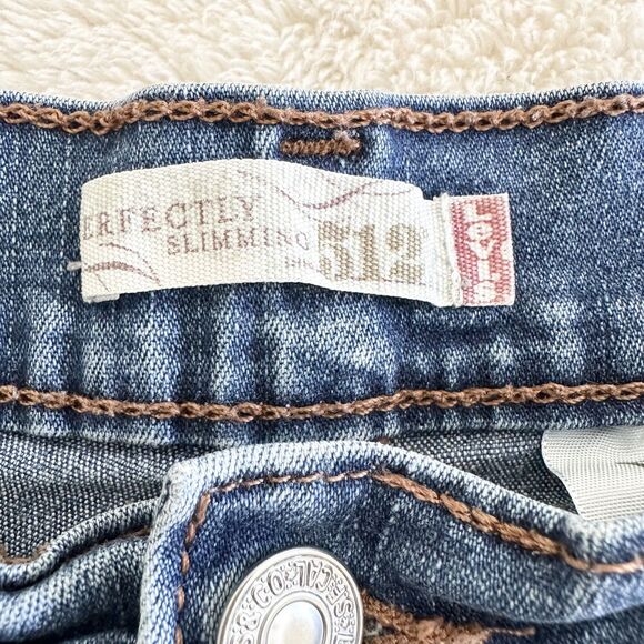 Levi's 512 Slimming Women's Jeans Size 10M Blue Stretch Mid Rise Straight Leg - Picture 6 of 10